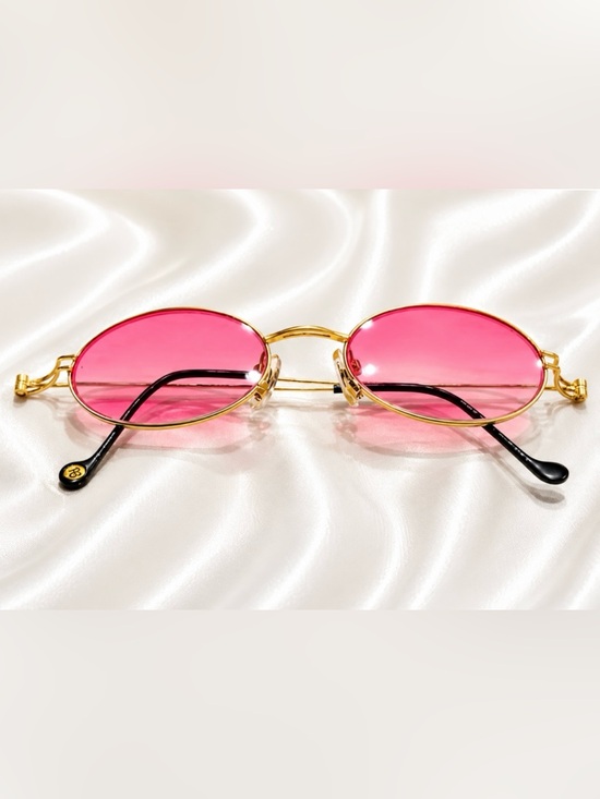 VERY RARE Authentic Gucci Coogi Brand Name Gold Metal Frame Pink Tint Sunglasses main image 6